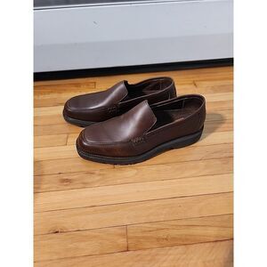 Florsheim Shoes Mens Size 9 D Soft Dress Brown Magneforce Leather Slip On Loafer